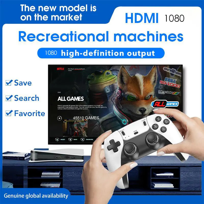 P5X All-In-One Retro Arcade Gaming Console with Dual Controllers - Perfect Gift for Children (Not Compatible with PS5)