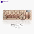 FURYCUBE IP98 Foundation Office Keyboard - 98-Key Wired/Wireless Classic Design with Number Pad, Custom Mechanical Feel, RGB Backlit, Ideal for Work, Office, and Gaming, Silent Typing, Perfect Mother's Day Gift