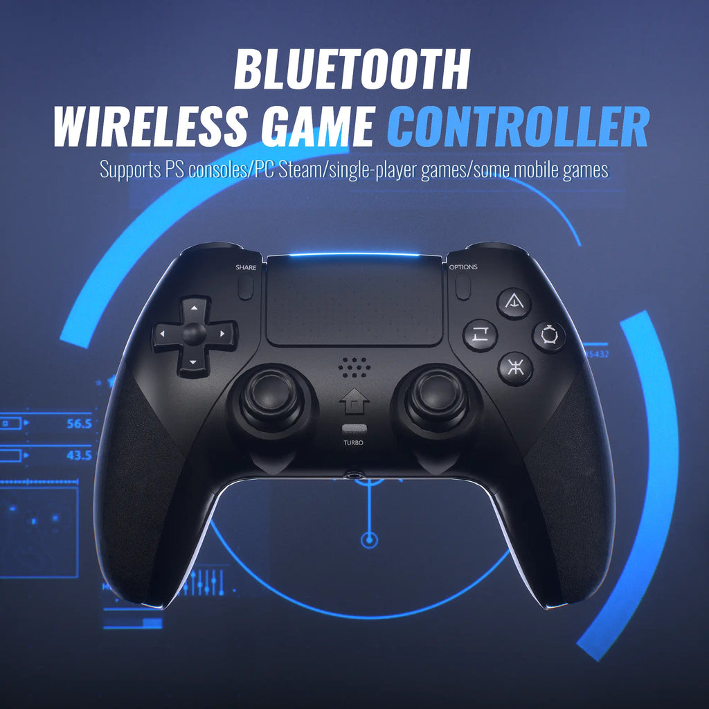 Wireless Anti-Stick Drift Controller for PS5/PC - Programmable Macro Back Buttons, 6-Axis Gyroscope, Dual Vibration, Turbo Function, Touchpad, Bluetooth 5.0, 3.5mm Audio & Microphone Support