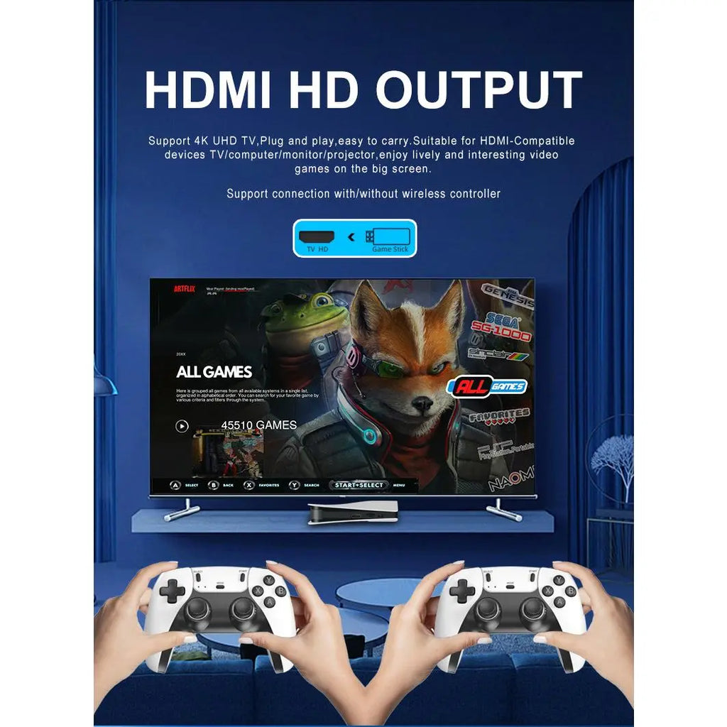 P5X All-In-One Retro Arcade Gaming Console with Dual Controllers - Perfect Gift for Children (Not Compatible with PS5)