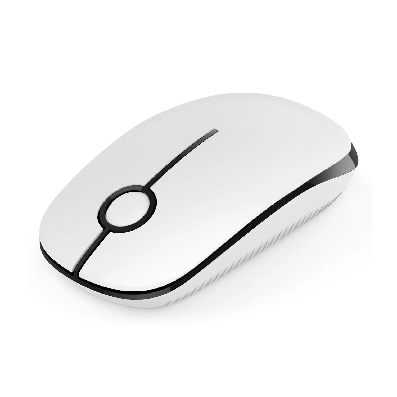 Vssoplor 2.4G Wireless Slim Optical Mouse with Nano Receiver - Portable and Silent Design for Laptops and PCs in Black and Gold