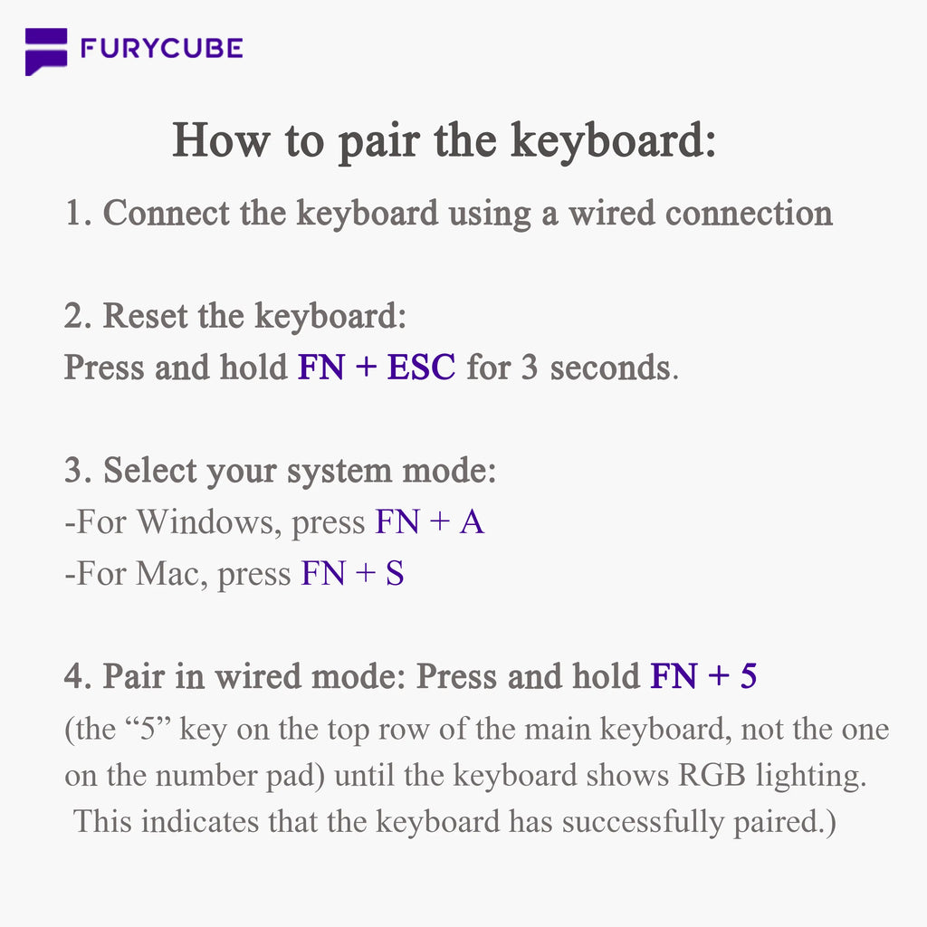 FURYCUBE IP98 Foundation Office Keyboard - 98-Key Wired/Wireless Classic Design with Number Pad, Custom Mechanical Feel, RGB Backlit, Ideal for Work, Office, and Gaming, Silent Typing, Perfect Mother's Day Gift