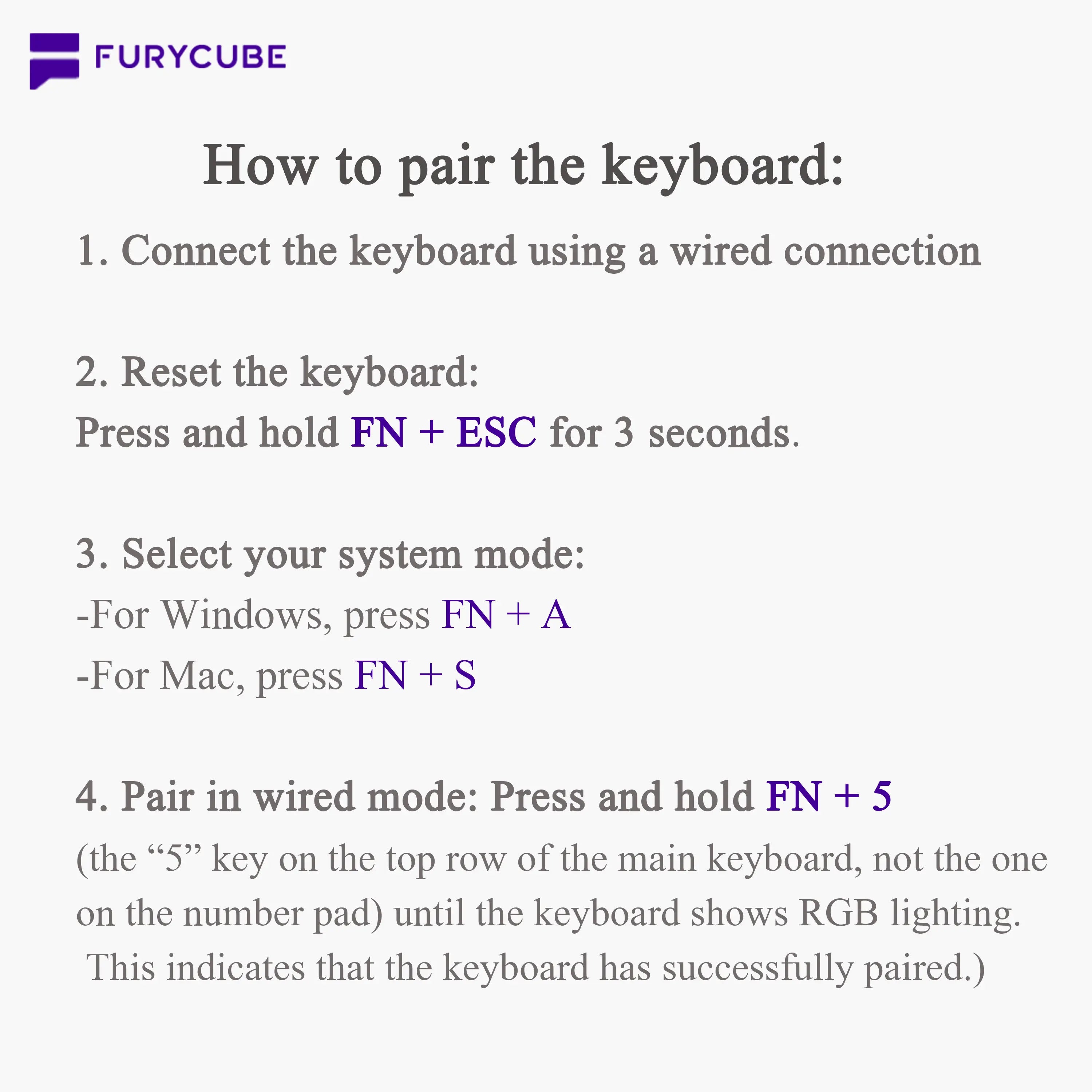 FURYCUBE IP98 Foundation Office Keyboard - 98-Key Wired/Wireless Classic Design with Number Pad, Custom Mechanical Feel, RGB Backlit, Ideal for Work, Office, and Gaming, Silent Typing, Perfect Mother's Day Gift