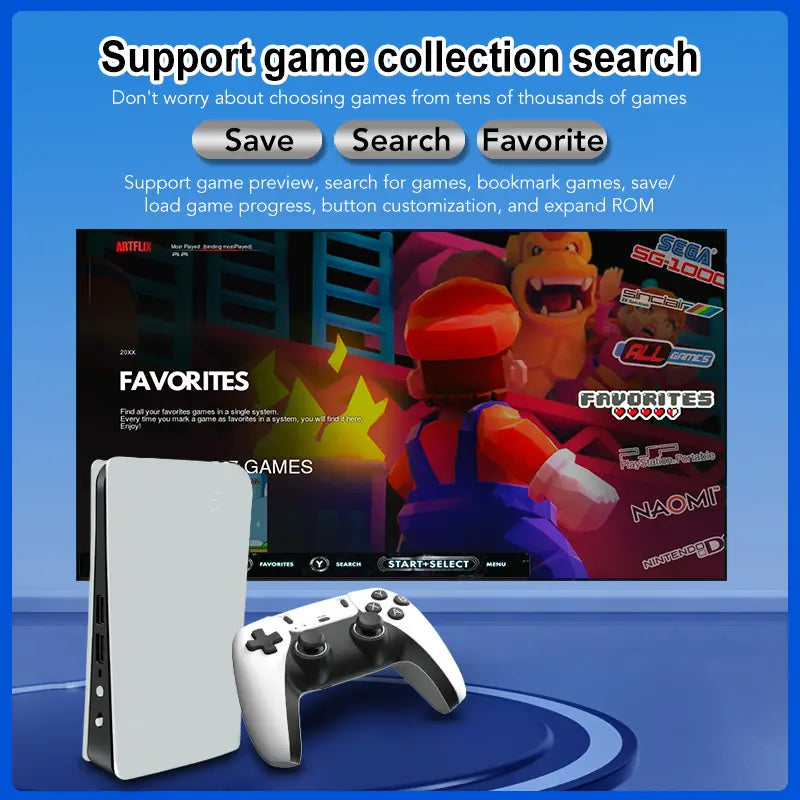 P5X All-In-One Retro Arcade Gaming Console with Dual Controllers - Perfect Gift for Children (Not Compatible with PS5)