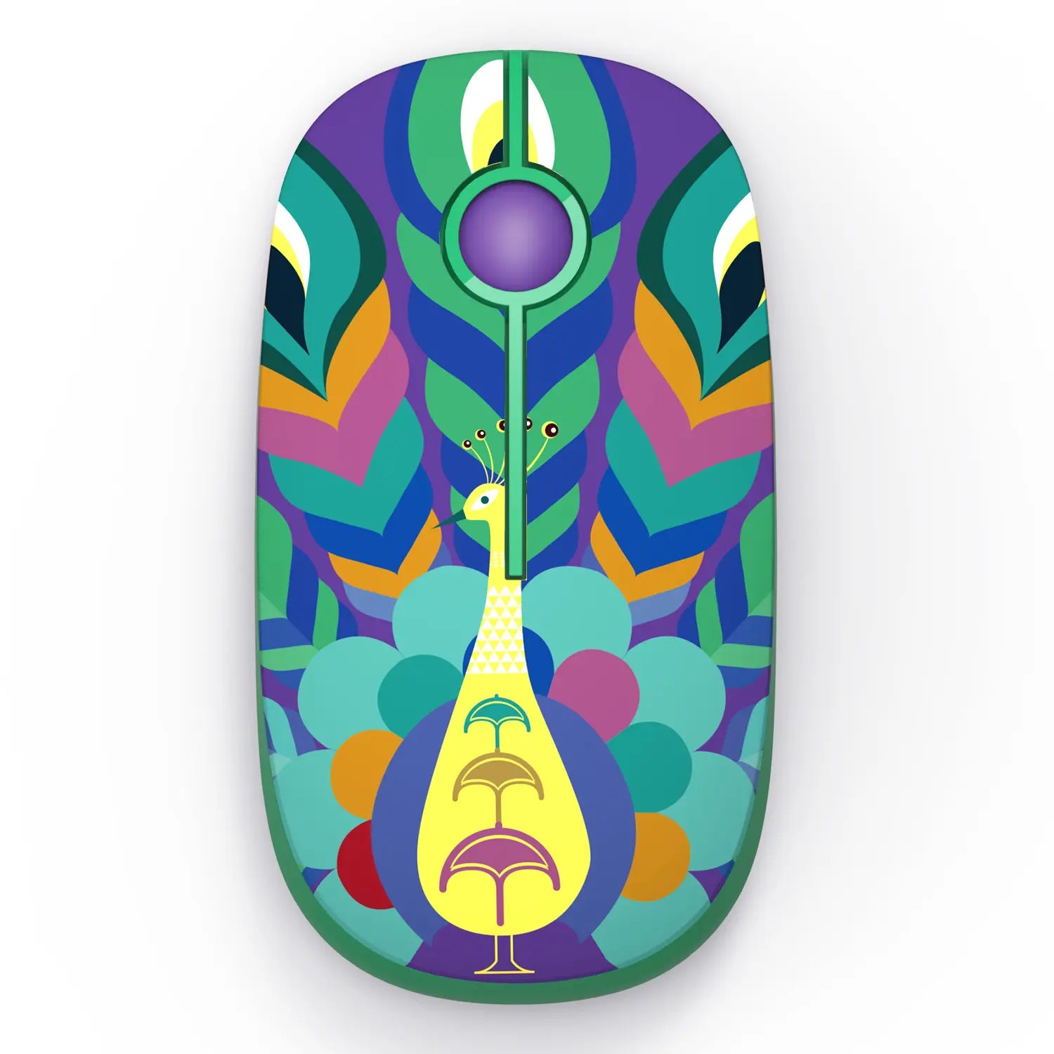 Vssoplor 2.4G Wireless Slim Optical Mouse with Nano Receiver - Portable and Silent Design for Laptops and PCs in Black and Gold