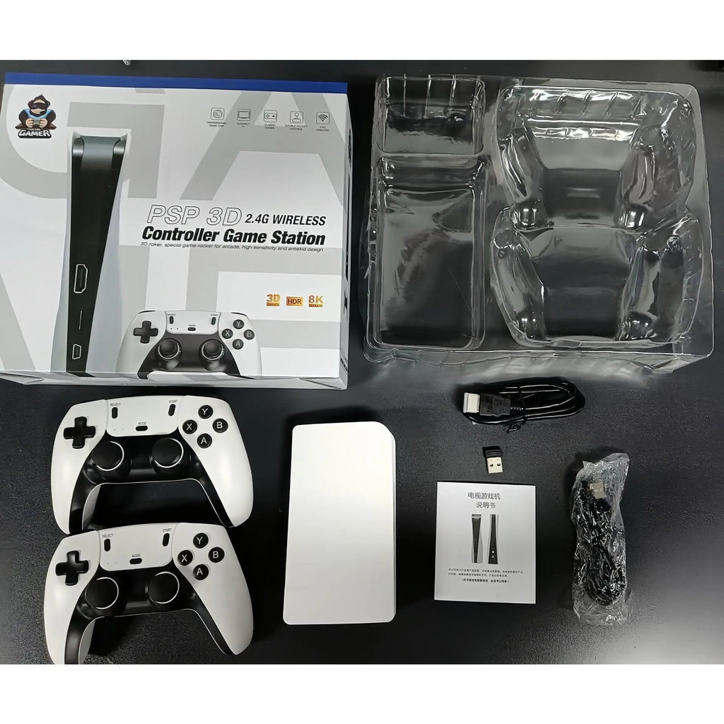 P5X All-In-One Retro Arcade Gaming Console with Dual Controllers - Perfect Gift for Children (Not Compatible with PS5)