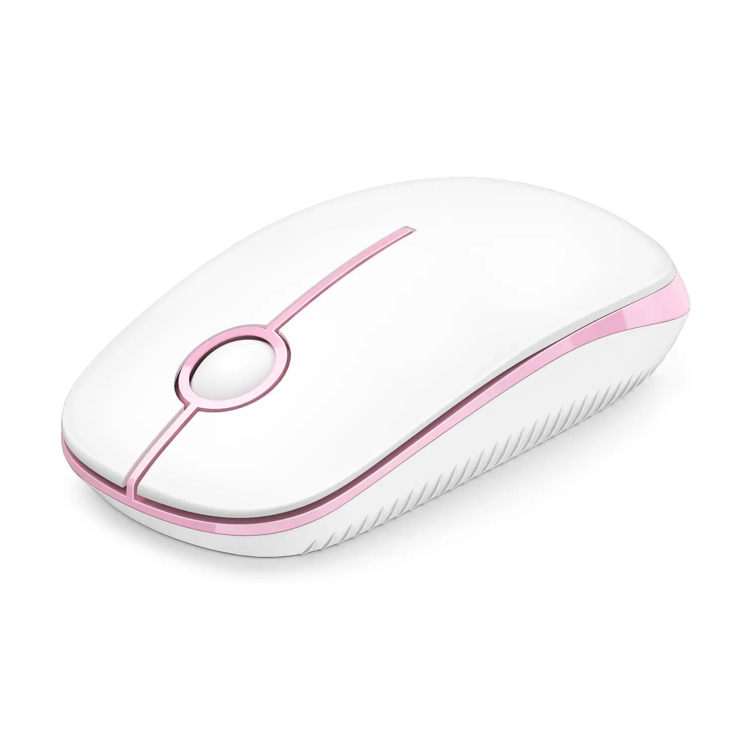 Vssoplor 2.4G Wireless Slim Optical Mouse with Nano Receiver - Portable and Silent Design for Laptops and PCs in Black and Gold