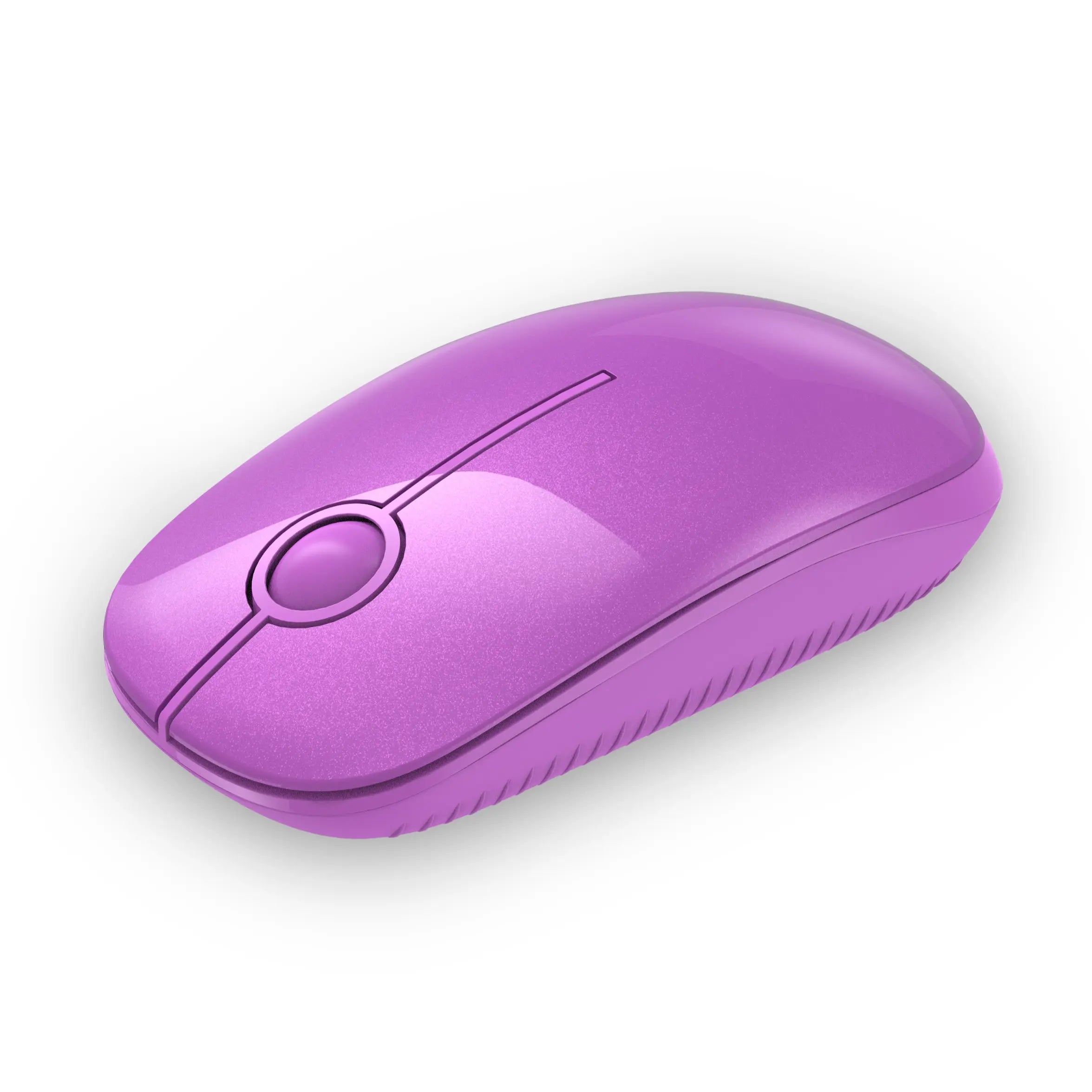 Vssoplor 2.4G Wireless Slim Optical Mouse with Nano Receiver - Portable and Silent Design for Laptops and PCs in Black and Gold