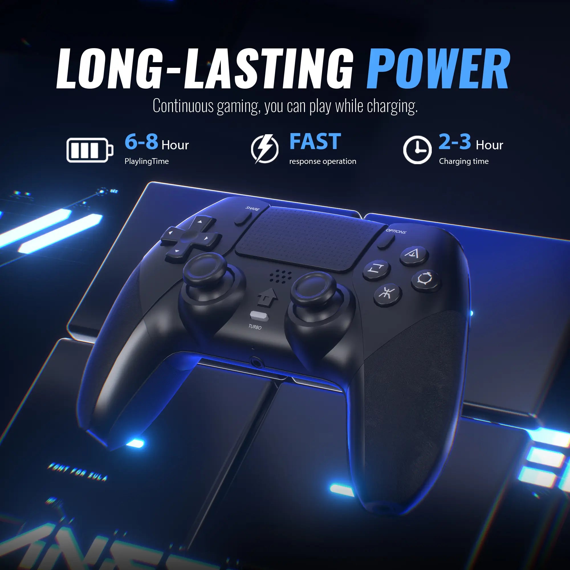Wireless Anti-Stick Drift Controller for PS5/PC - Programmable Macro Back Buttons, 6-Axis Gyroscope, Dual Vibration, Turbo Function, Touchpad, Bluetooth 5.0, 3.5mm Audio & Microphone Support