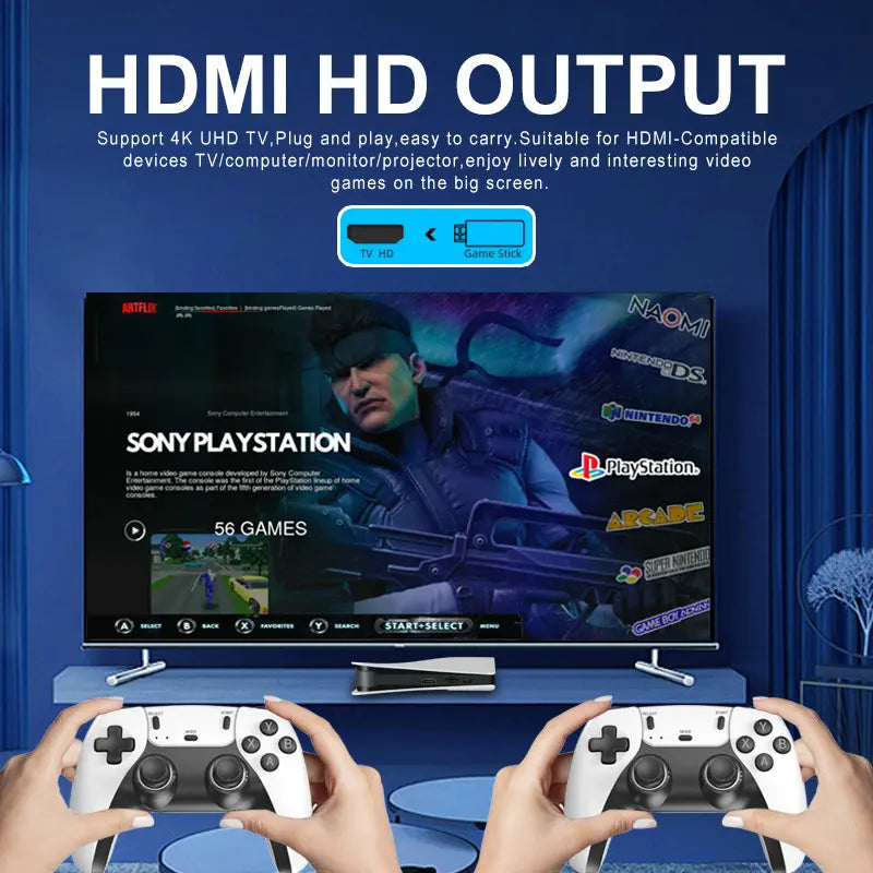 P5X All-In-One Retro Arcade Gaming Console with Dual Controllers - Perfect Gift for Children (Not Compatible with PS5)