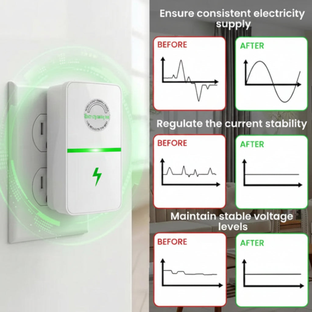Updated 2026 Plug-In Power Box with US Plug, Compatible with 90–250V Input Range Multi Plug Outlet