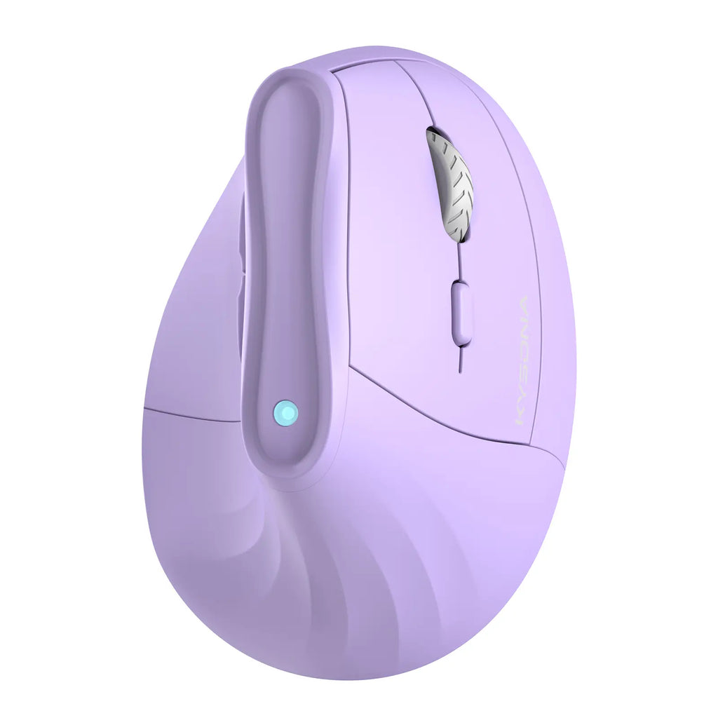 KYSONA Wireless Ergonomic Vertical Mouse with Bluetooth, Quiet Click, 5 Adjustable DPI Levels (800/1200/2400/3200/4000), Rechargeable 2.4G Compatibility for PC, Mac, and Laptop